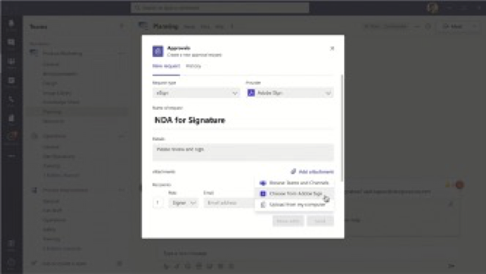 Adobe Sign Microsoft Teams